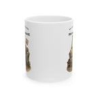 My Cat's Love Language is Property Damage Mug, Funny Cat Humor, White Ceramic