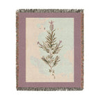A Curious Herbal French Lavender Woven Blanket, Elizabeth Blackwell, Botanical Art Throw