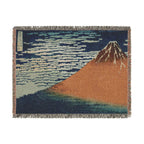 A Mild Breeze on a Fine Day Woven Blanket, Katsushika Hokusai, Japanese Landscape Art