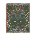 Blackthorn Woven Blanket, John Henry Dearle, Arts and Crafts Floral Art Throw