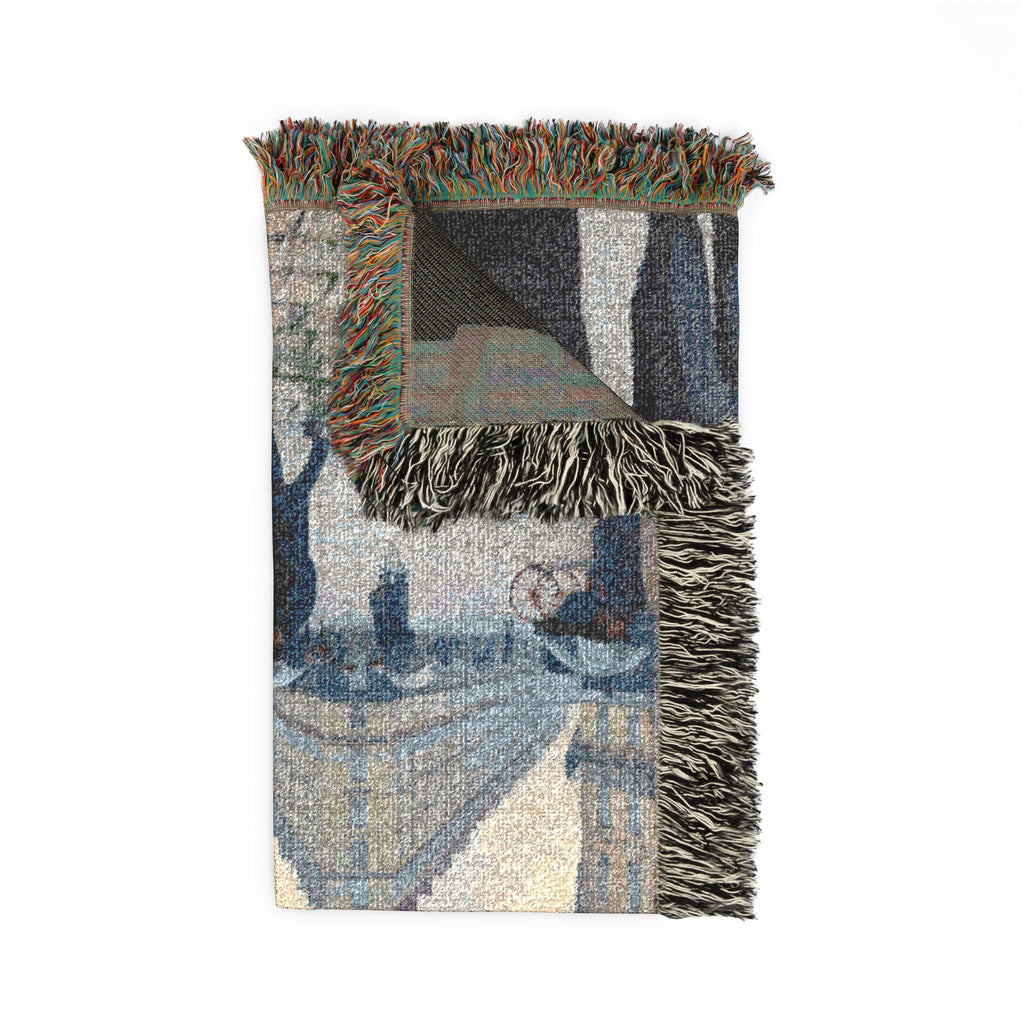 Paris Street; Rainy Day Woven Blanket, Gustave Caillebotte, Impressionist Art Throw