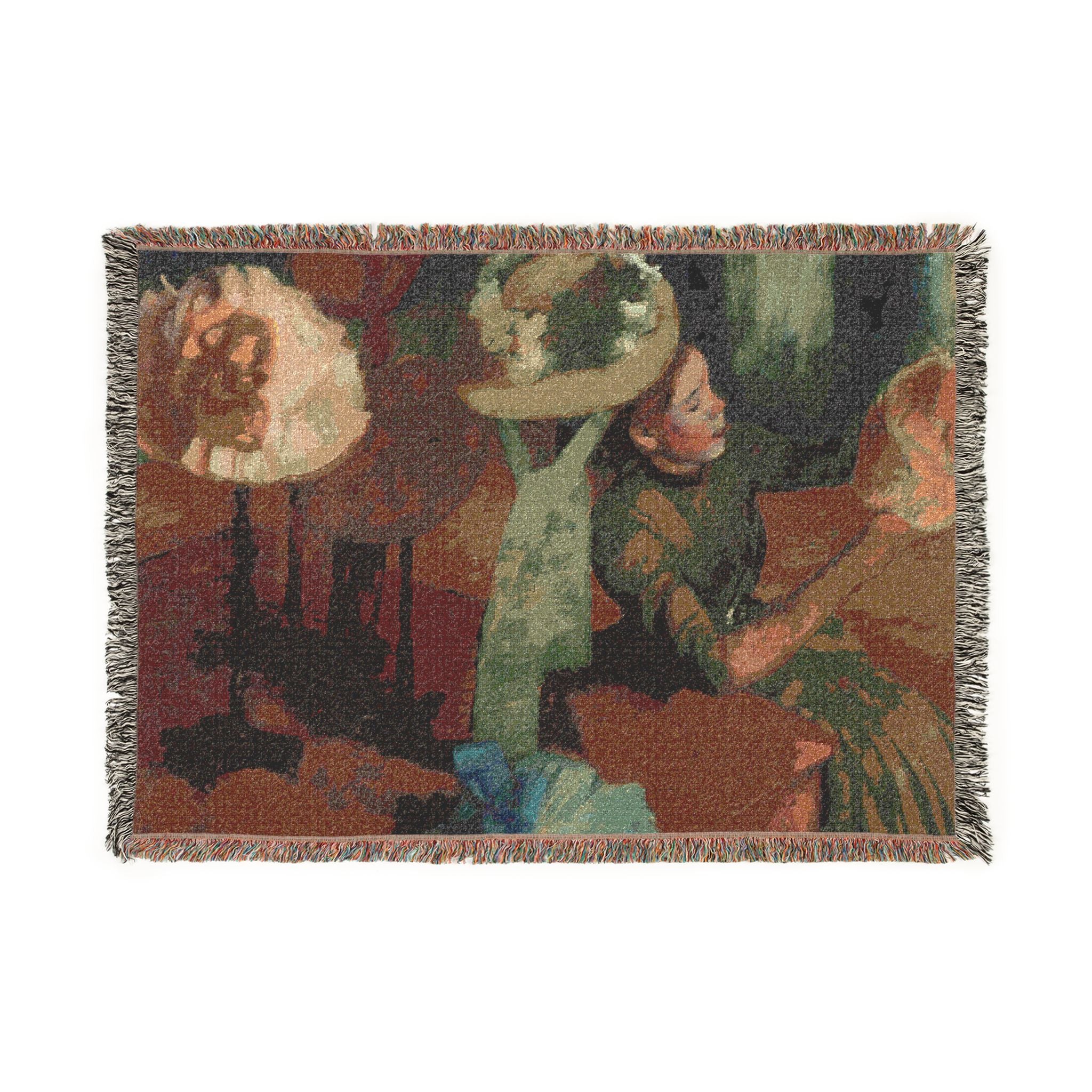 The Millinery Shop Woven Blanket, Edgar Degas Impressionist Art