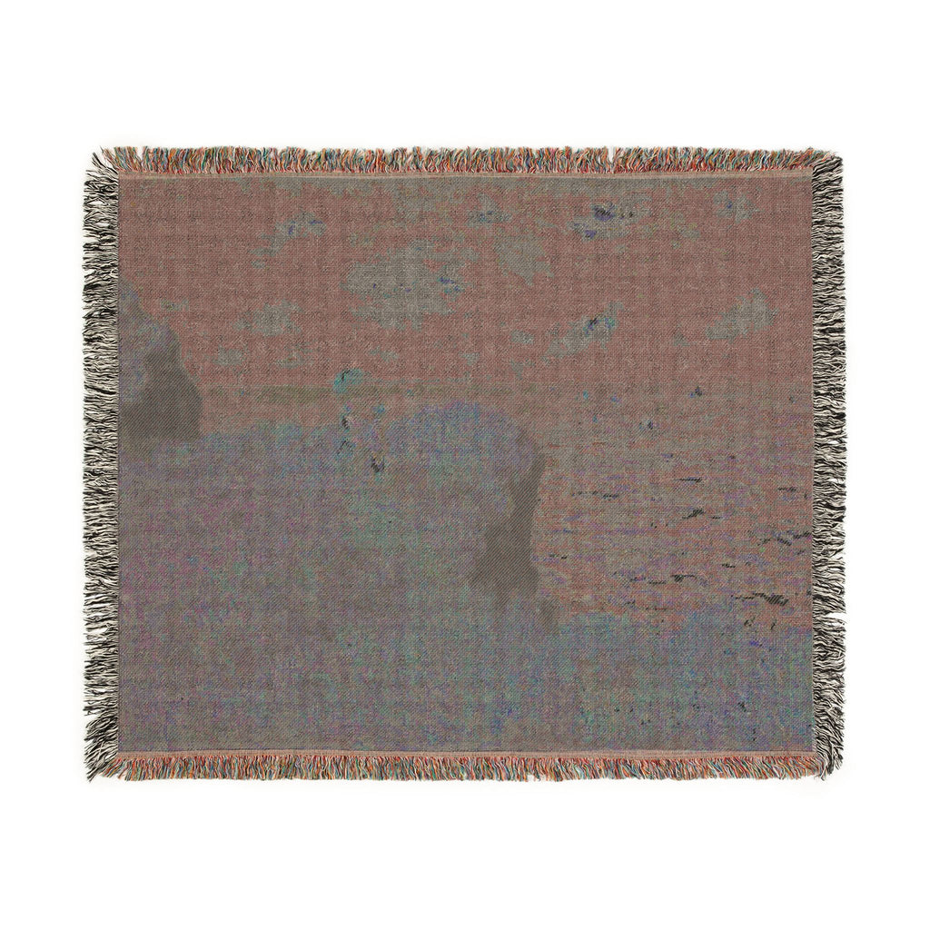 Cliff Walk at Pourville Woven Blanket, Claude Monet, Impressionist Art Throw