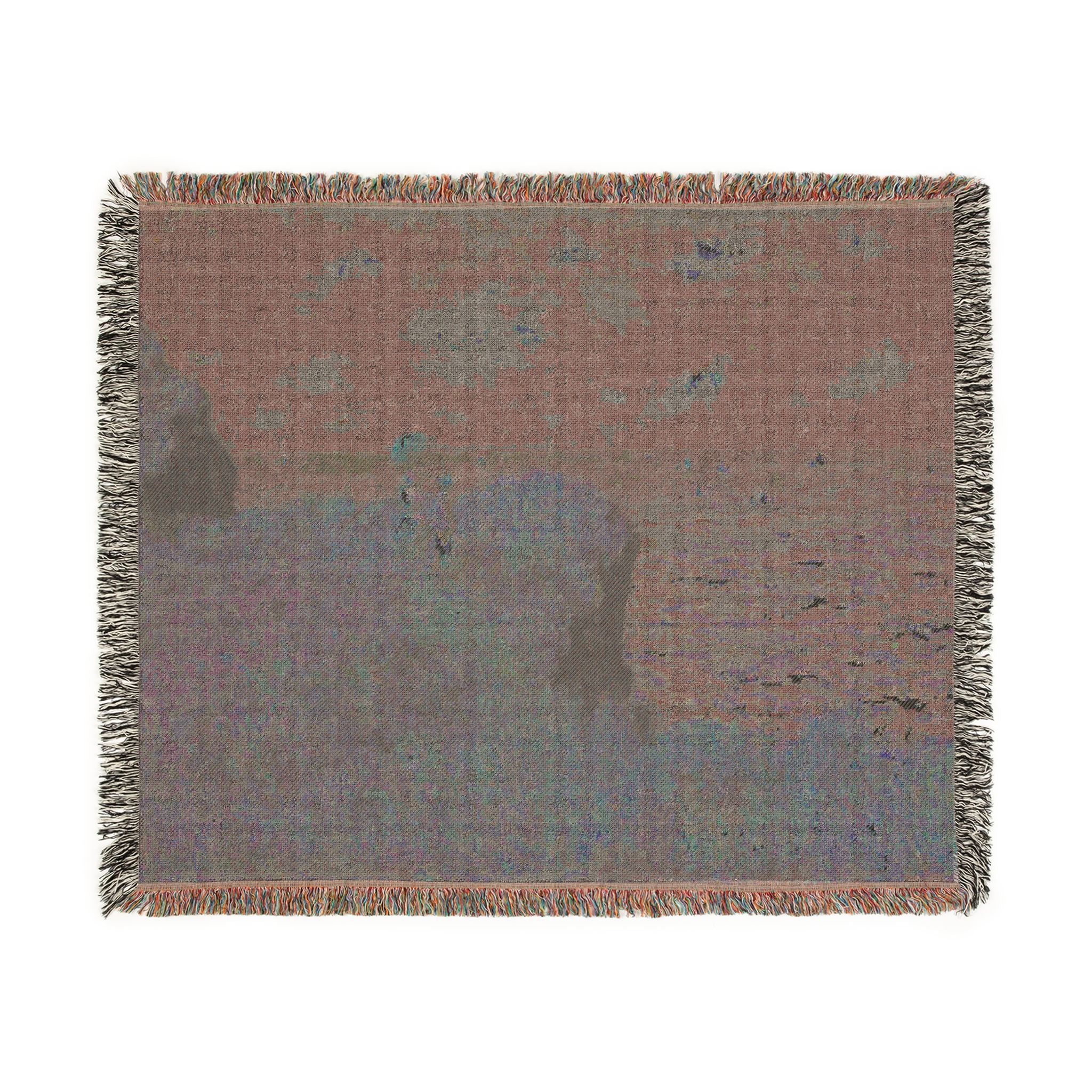 Cliff Walk at Pourville Woven Blanket, Claude Monet, Impressionist Art Throw