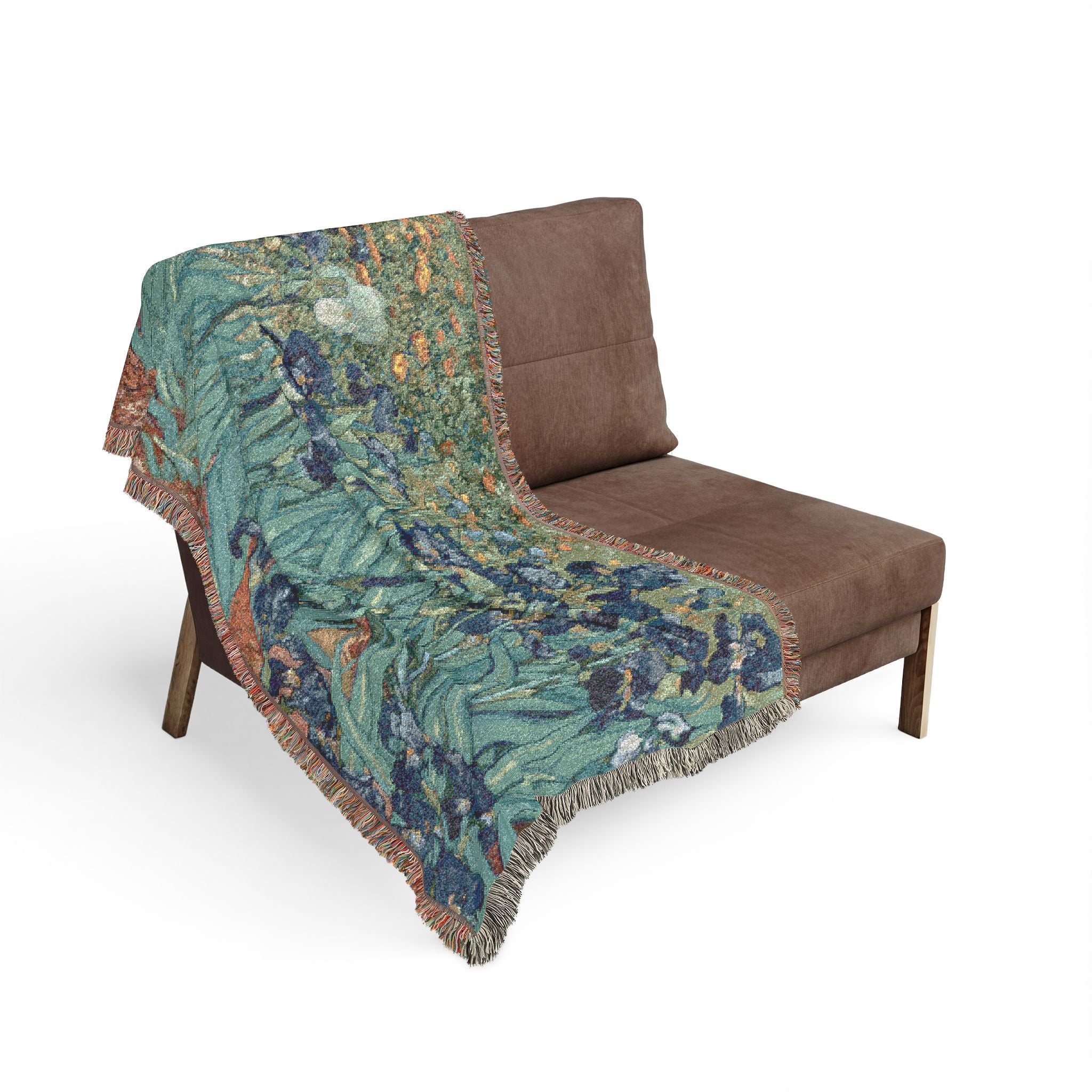 Irises Woven Blanket, Vincent van Gogh, Fine Art Floral Throw