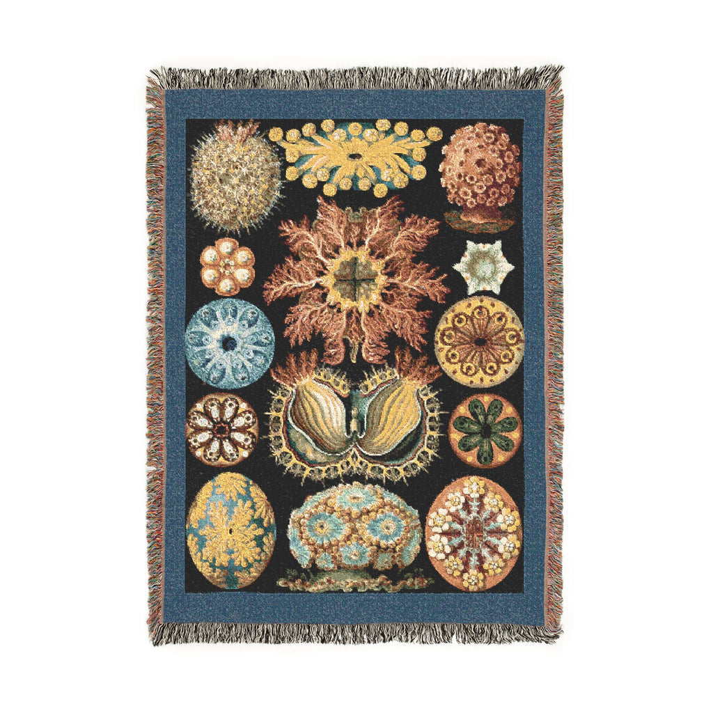 Ascidiae Sea Squirts Woven Blanket, Ernst Haeckel, Art Forms in Nature