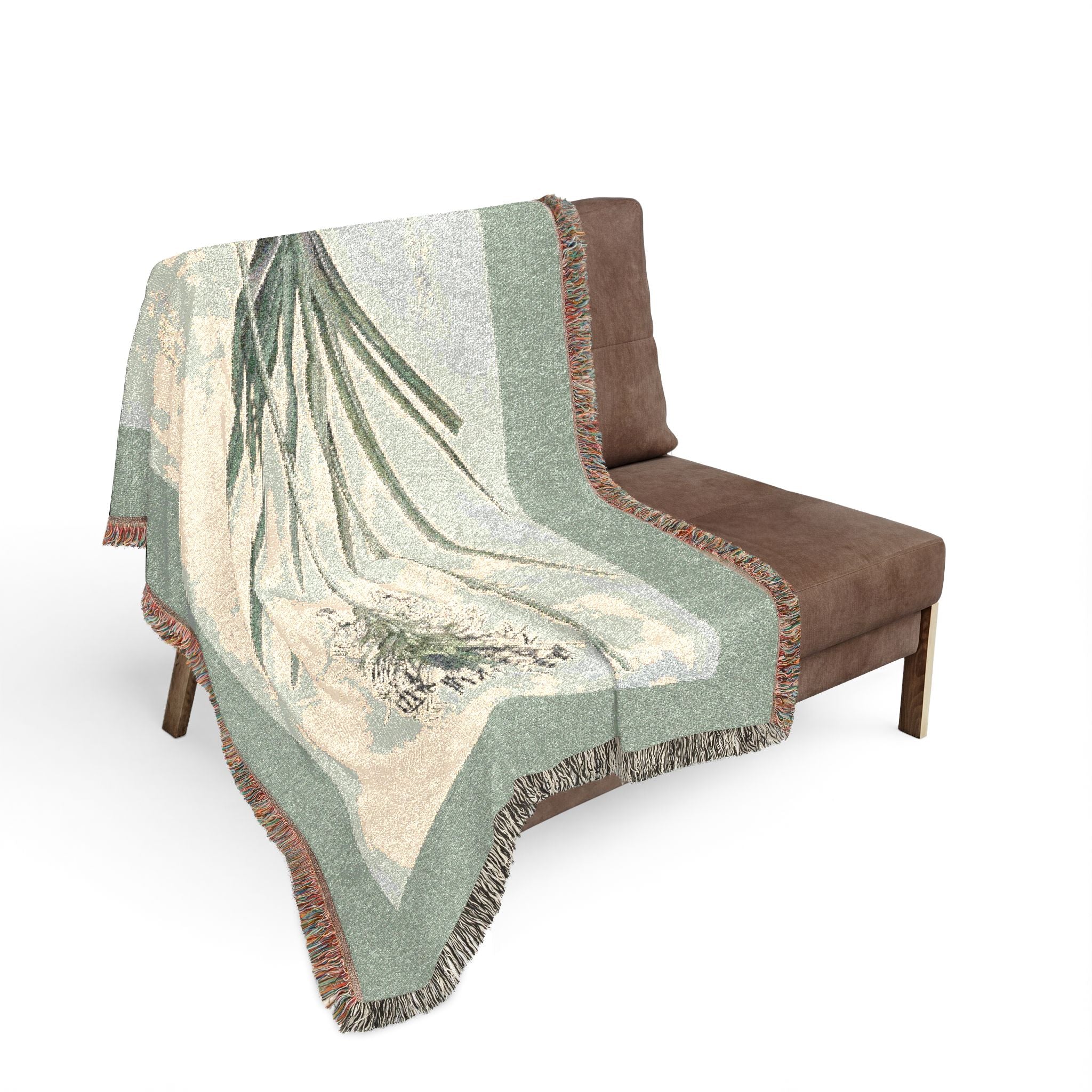 Agave Spicata Woven Blanket, Pierre-Joseph Redouté, Vintage Botanical Art Throw