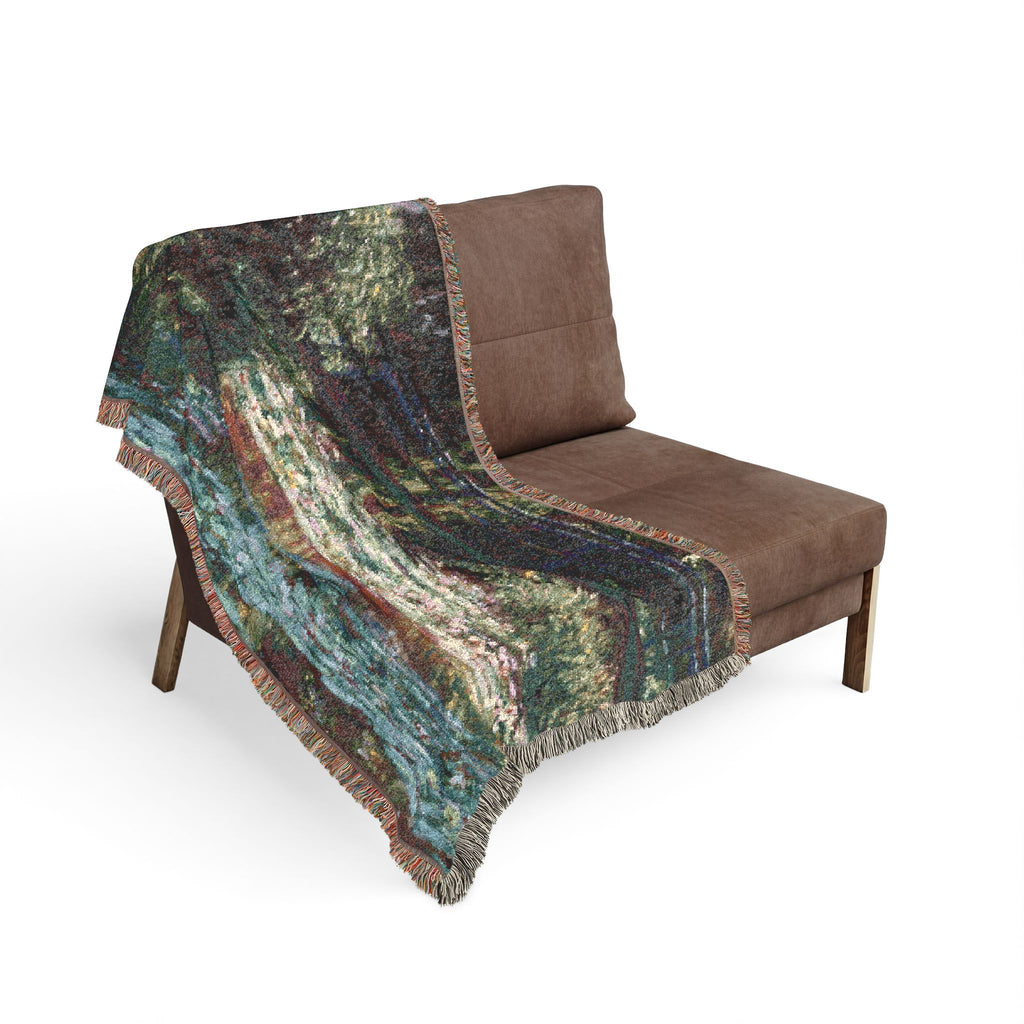 Water Lily Pond Woven Blanket, Claude Monet, Impressionist Art Throw