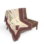 Papaver Rhoeas Poppy Woven Blanket, Flora Londinensis, Vintage Botanical Art