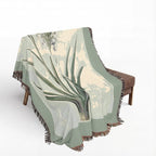 Agave Spicata Woven Blanket, Pierre-Joseph Redouté, Vintage Botanical Art Throw