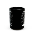 A Large Group of People Is Called a Nope Coffee Mug, Funny Introvert Humor, Black Ceramic