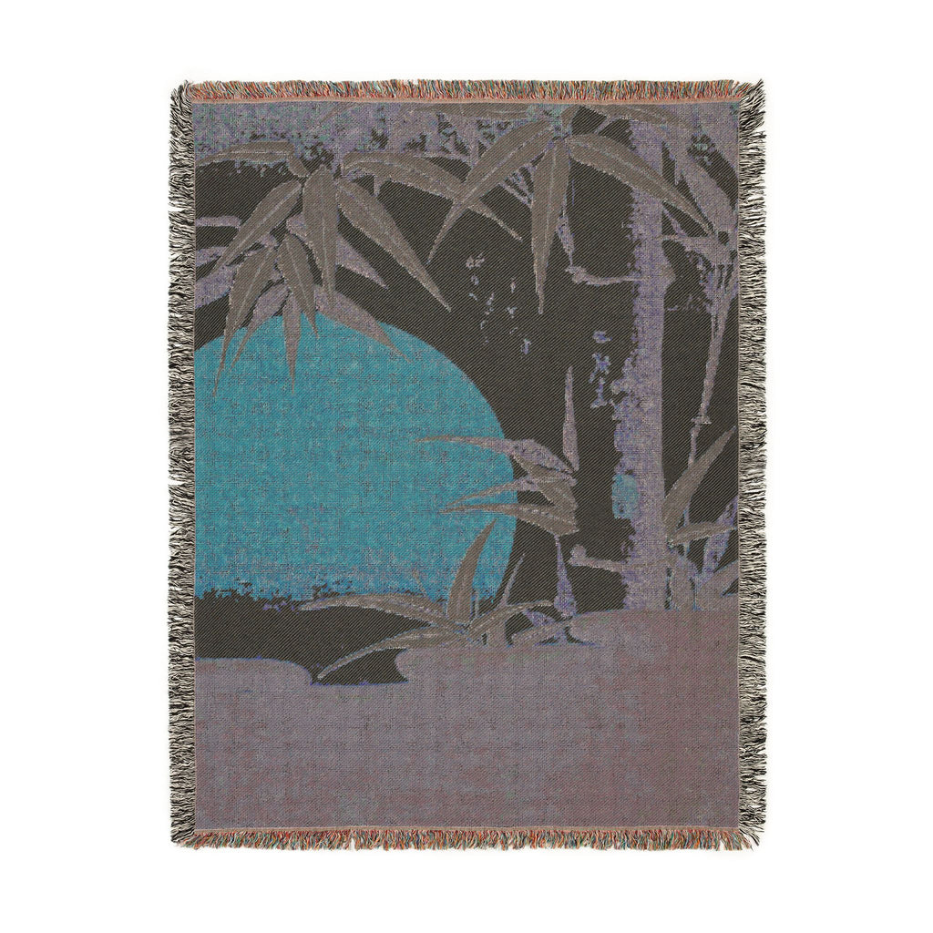 Bamboo and Rising Sun Woven Blanket, Utagawa Kunimaru, Japanese Botanical Art