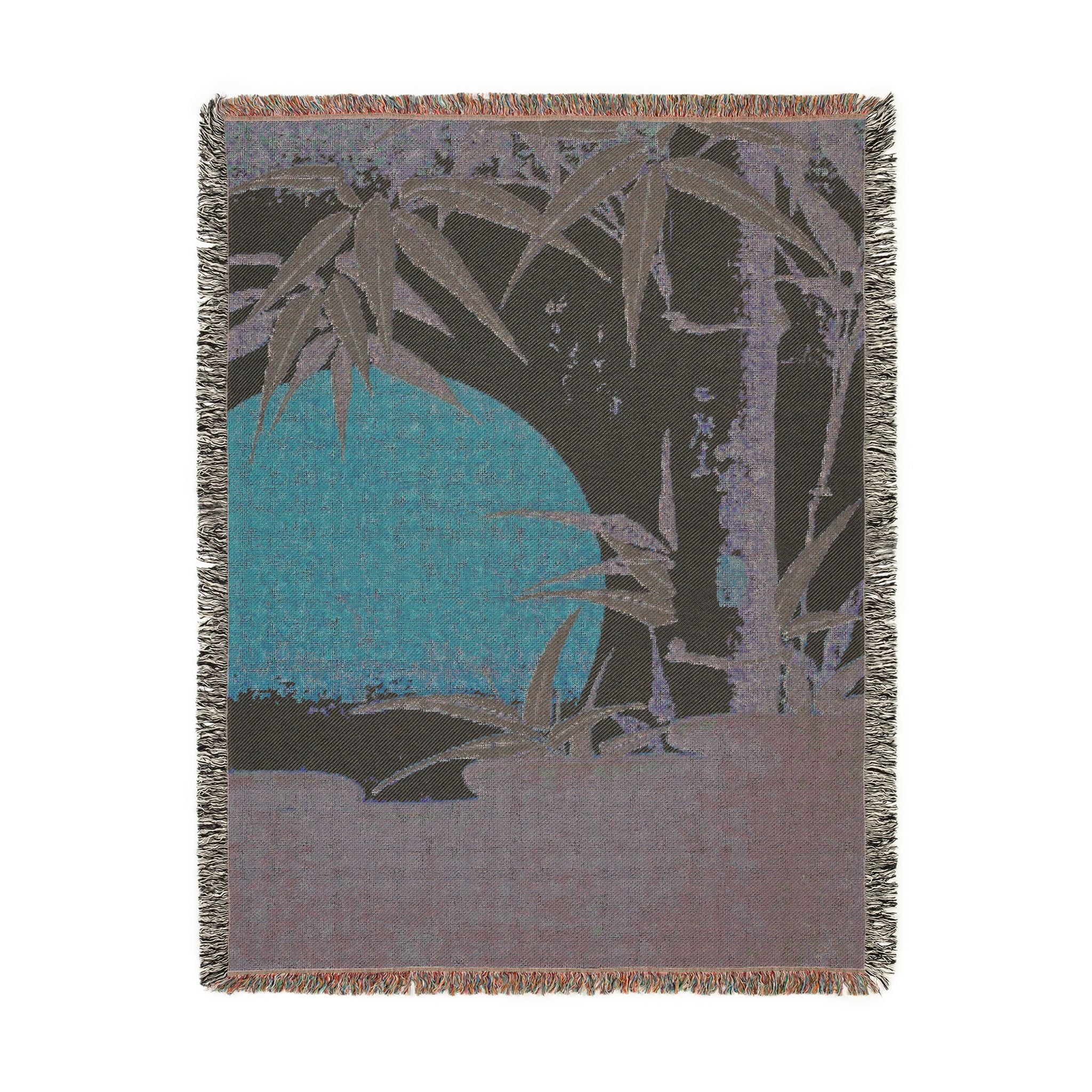 Bamboo and Rising Sun Woven Blanket, Utagawa Kunimaru, Japanese Botanical Art