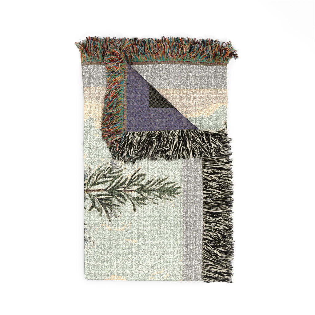 A Curious Herbal Rosemary Woven Blanket, Elizabeth Blackwell, Vintage Botanical Art Throw