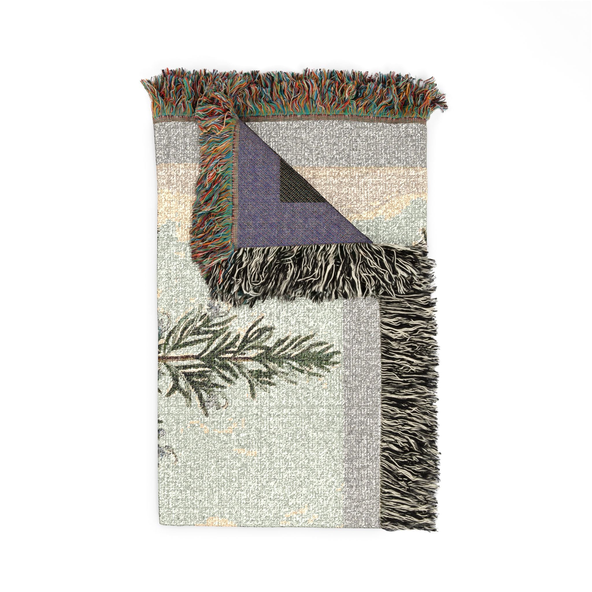 A Curious Herbal Rosemary Woven Blanket, Elizabeth Blackwell, Vintage Botanical Art Throw