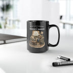 My Cat's Love Language is Property Damage Mug, Funny Cat Humor, Black Ceramic