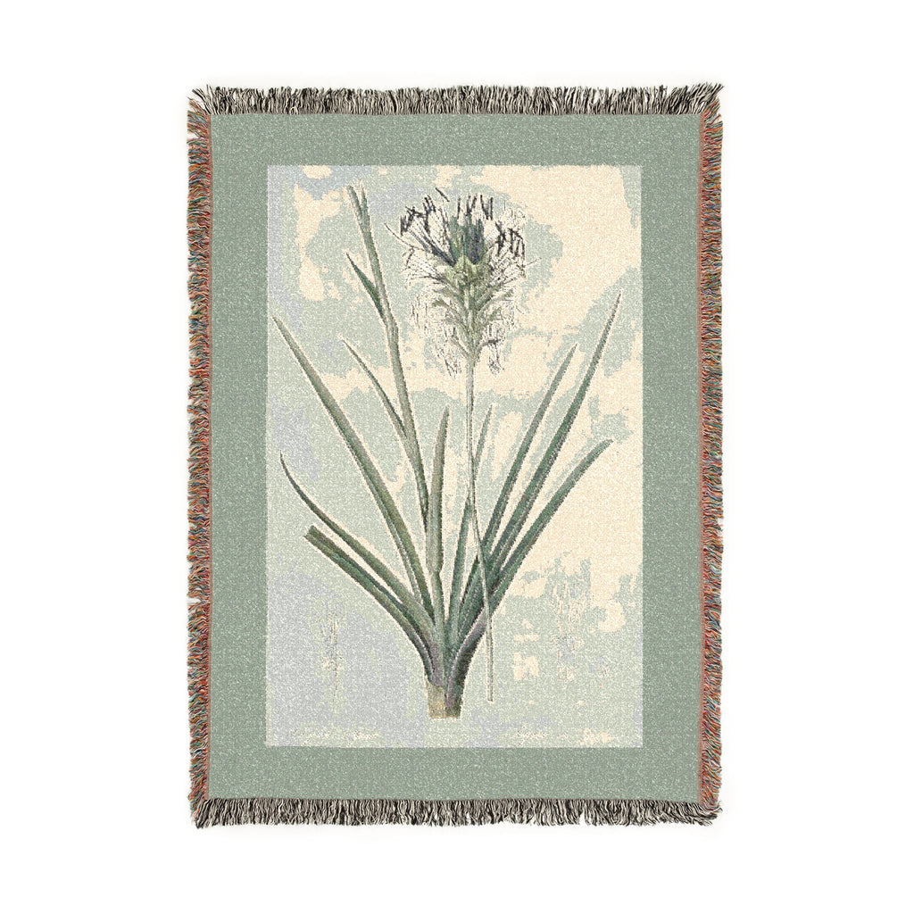 Agave Spicata Woven Blanket, Pierre-Joseph Redouté, Vintage Botanical Art Throw