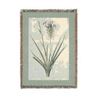 Agave Spicata Woven Blanket, Pierre-Joseph Redouté, Vintage Botanical Art Throw