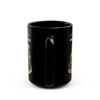 My Cat's Love Language is Property Damage Mug, Funny Cat Humor, Black Ceramic