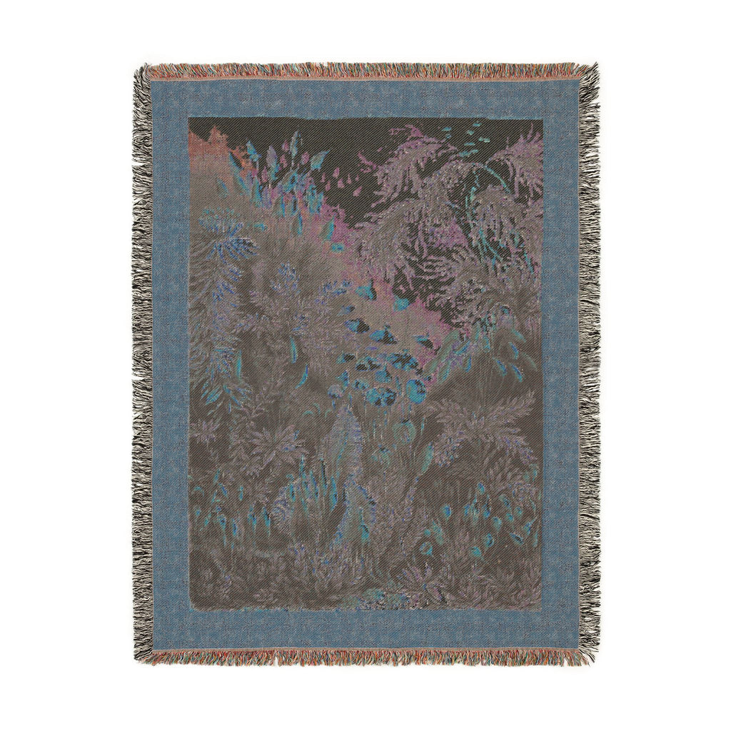 Muscinae Moss Woven Blanket, Ernst Haeckel, Vintage Botanical Art