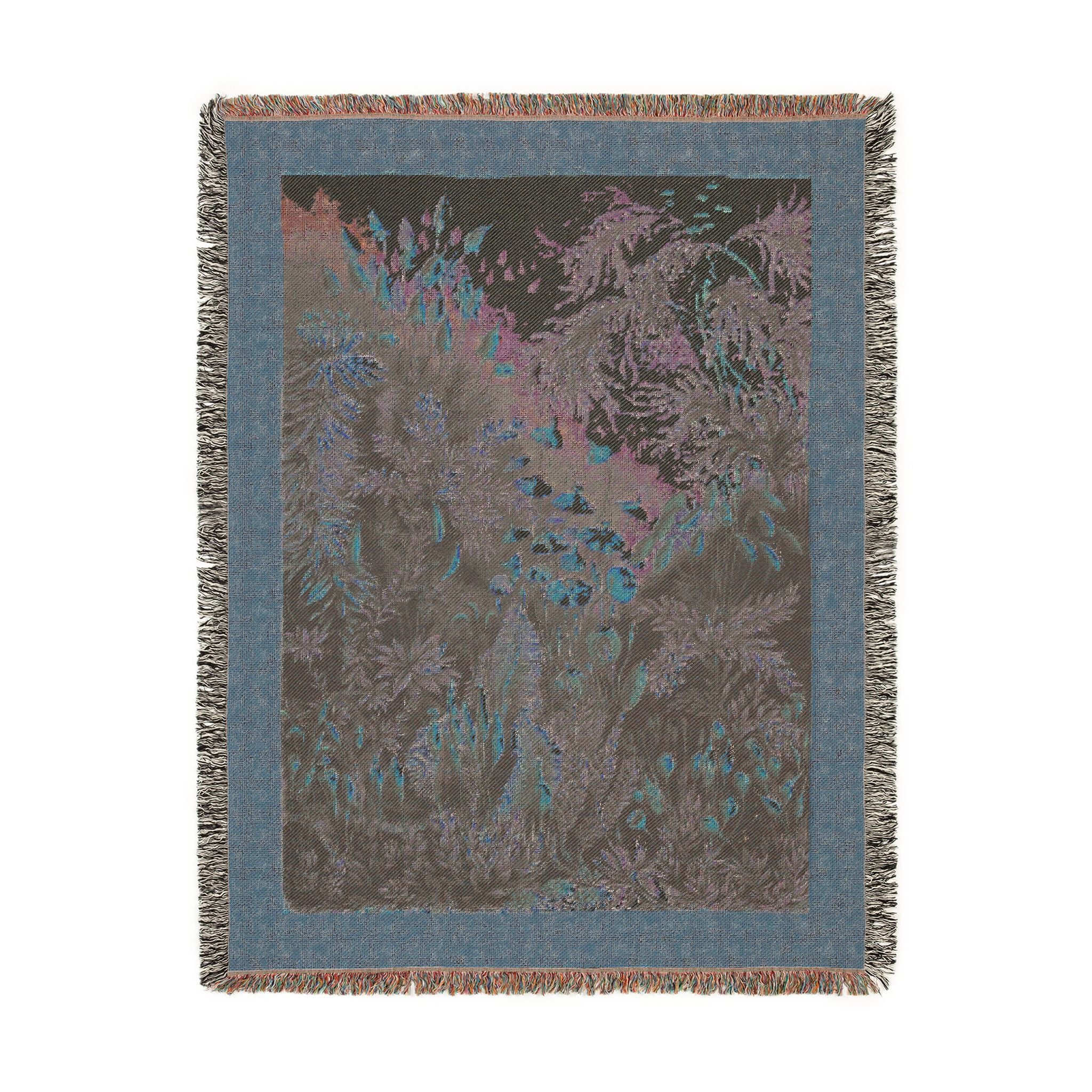 Muscinae Moss Woven Blanket, Ernst Haeckel, Vintage Botanical Art