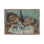 A Basket of Apples Woven Blanket, Paul Cézanne, Post-Impressionist Still Life Art