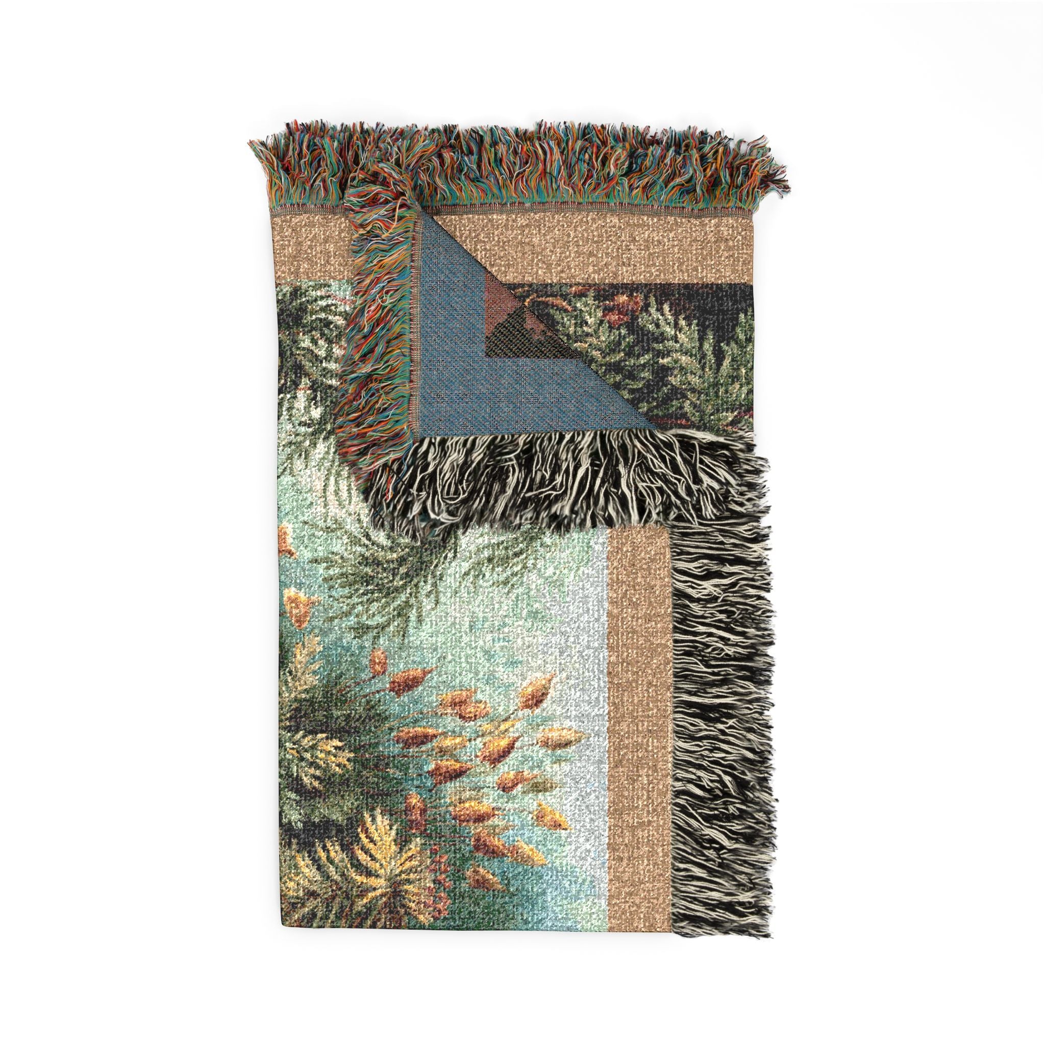 Muscinae Moss Woven Blanket, Ernst Haeckel, Vintage Botanical Art