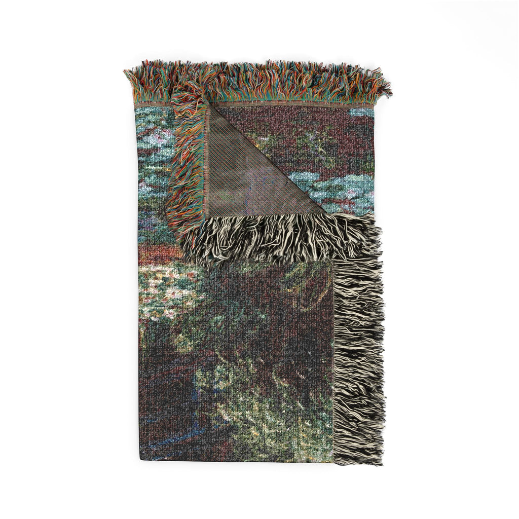 Water Lily Pond Woven Blanket, Claude Monet, Impressionist Art Throw