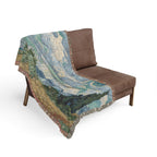 Wheat Field with Cypresses Woven Blanket, Vincent van Gogh, Fine Art Throw