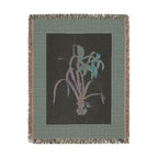 Amaryllis Formosissima Woven Blanket, Pierre-Joseph Redouté, Vintage Botanical Art Throw